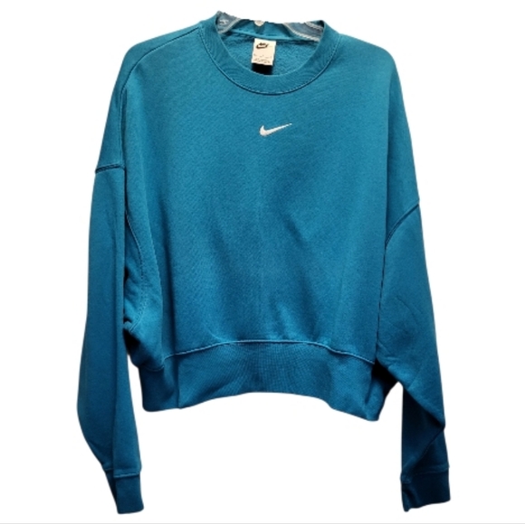Nike Sportswear Phoenix Fleece Over-Oversized Crewneck Sweatshirt in Aqua - M - Picture 3 of 7